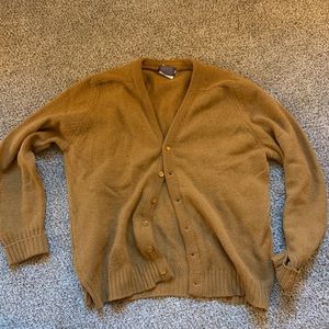 Mustard Yellow Pendleton Cardigan